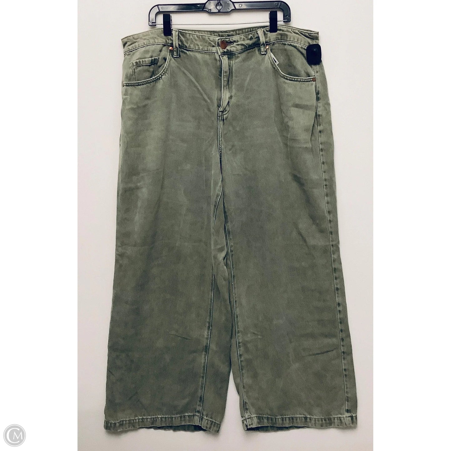 Jeans Wide Leg By Lane Bryant In Green Denim, Size: 16