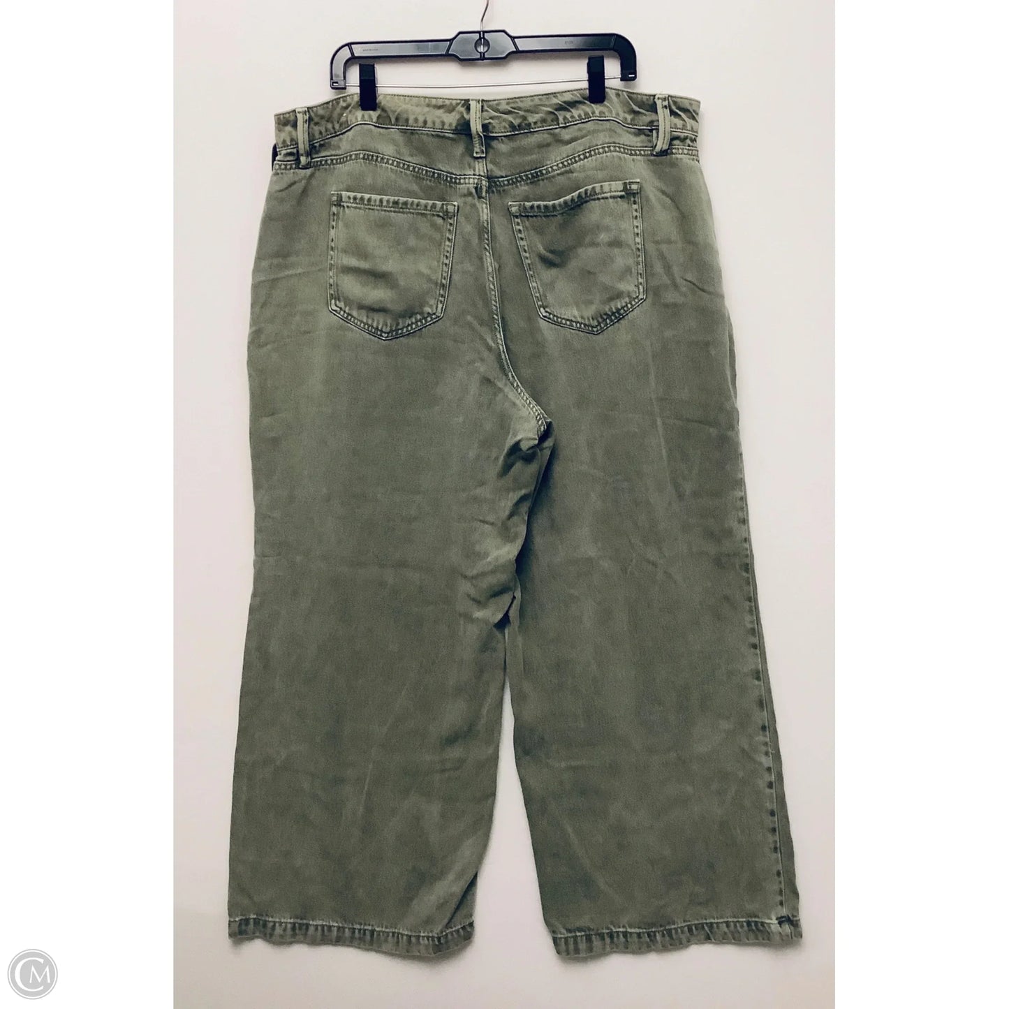 Jeans Wide Leg By Lane Bryant In Green Denim, Size: 16