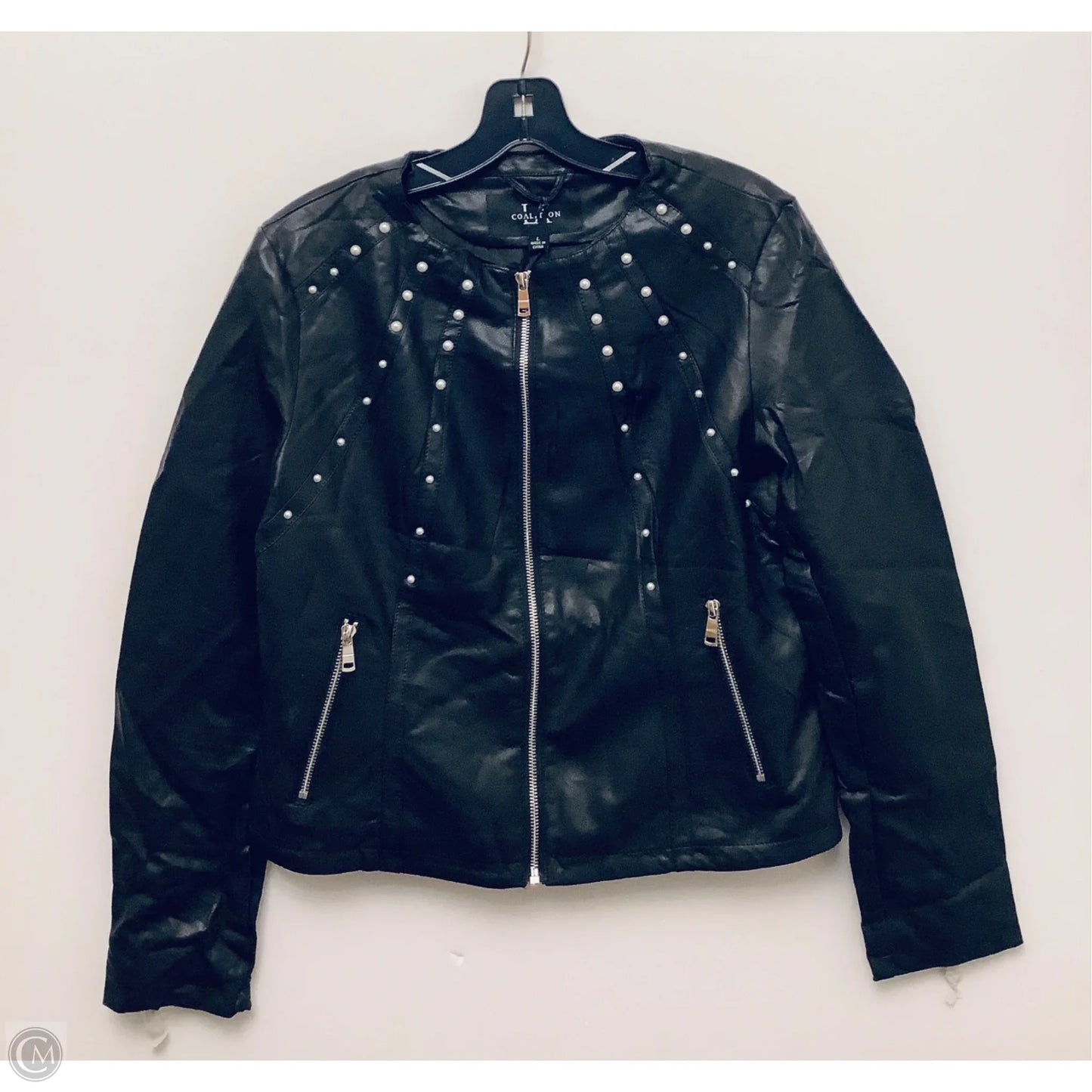 Jacket Moto By Cmc In Black, Size: L