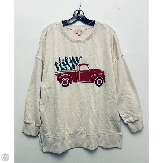 Sweatshirt Crewneck By Cme In Cream, Size: Xxl