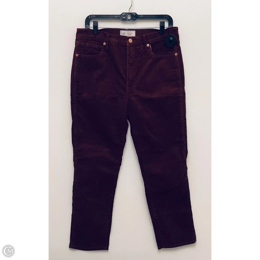 Pants Corduroy By Gap In Maroon, Size: 12