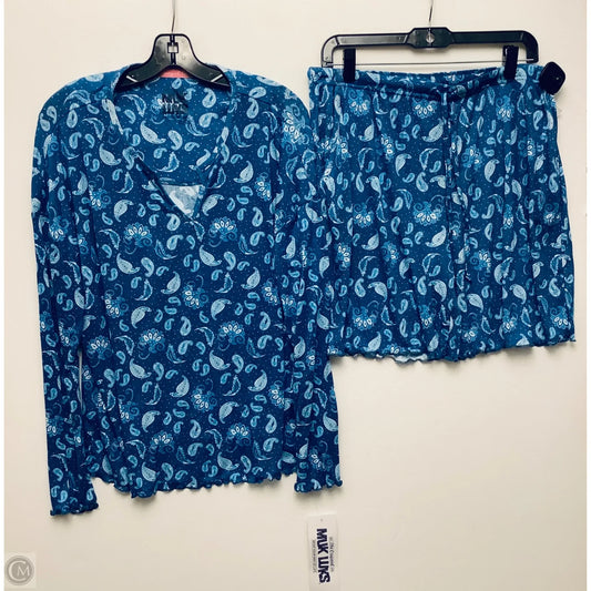 Pajamas 2pc By Muk Luks In Blue, Size: L