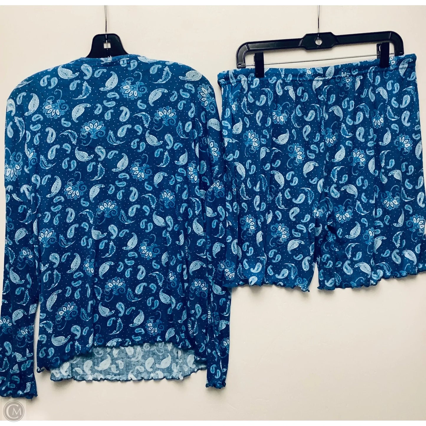 Pajamas 2pc By Muk Luks In Blue, Size: L