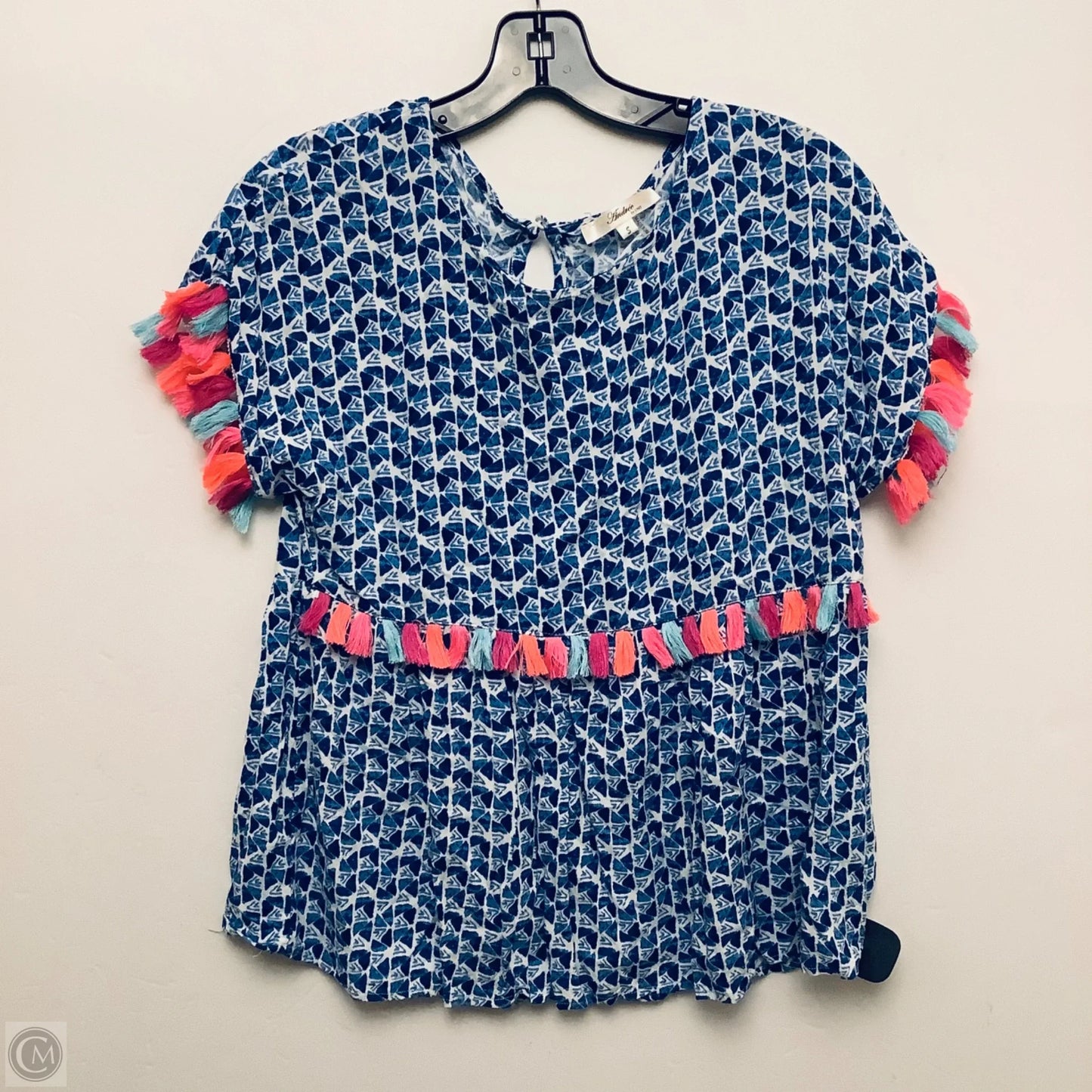 Top Short Sleeve By Andree By Unit In Blue, Size: S