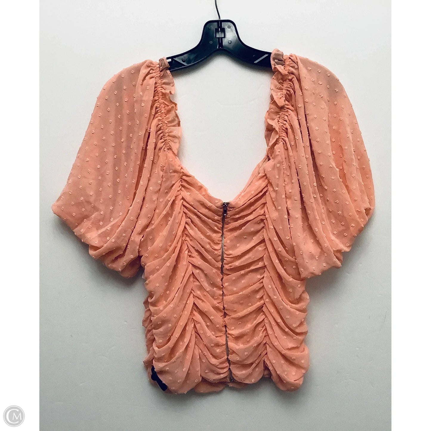 Top Short Sleeve By Ashley Stewart In Peach, Size: 2x