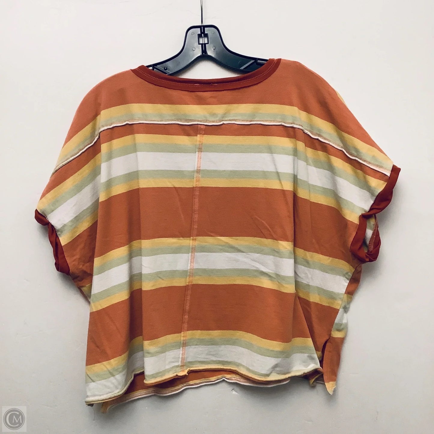 Top Short Sleeve By Umgee In Striped Pattern, Size: S