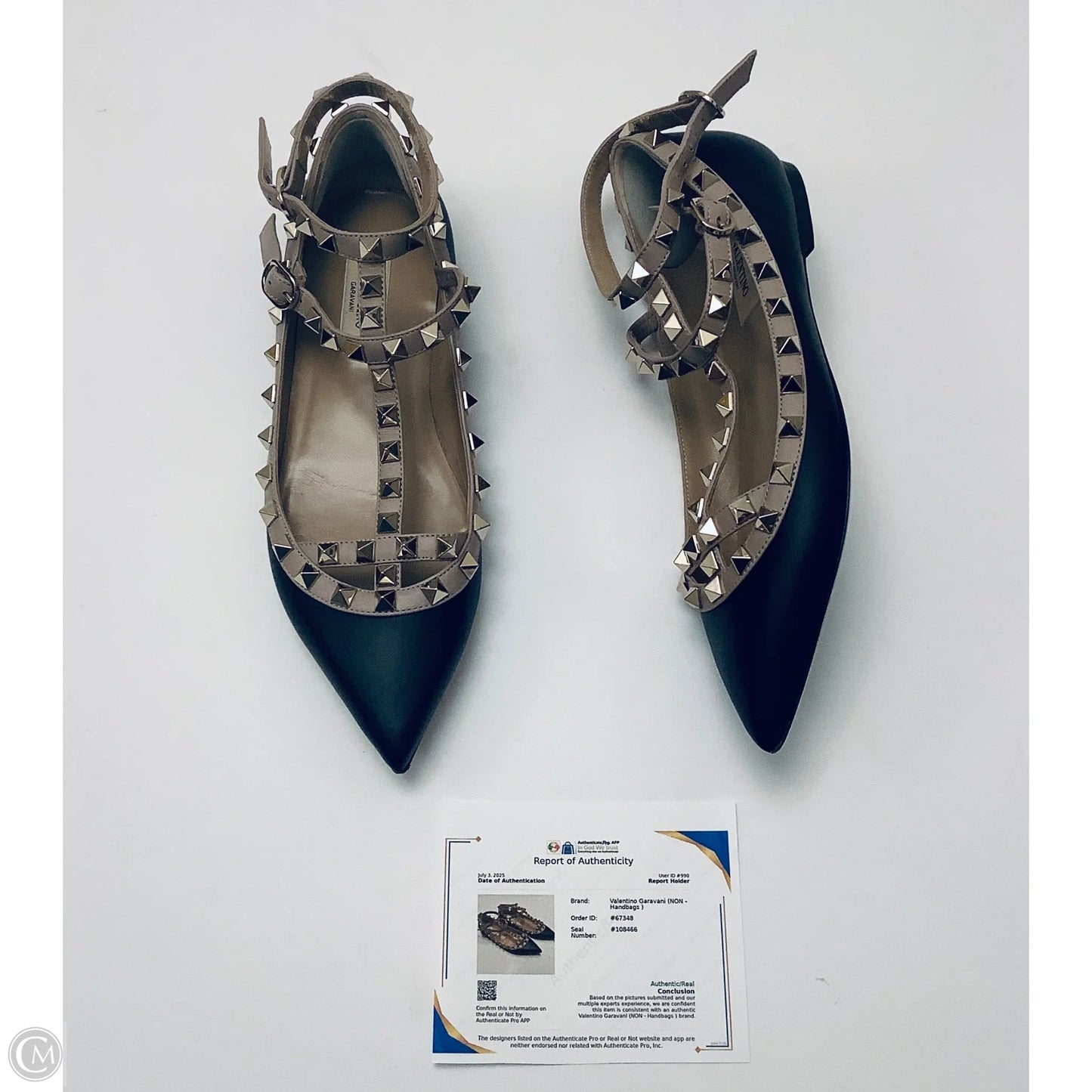 Shoes Luxury Designer By Valentino-garavani In Black & Tan, Size: 6