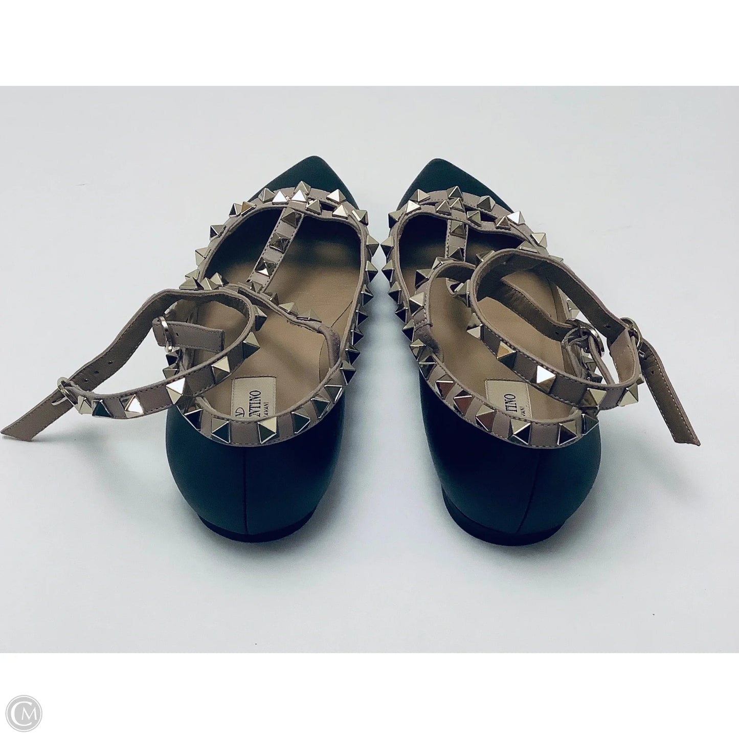 Shoes Luxury Designer By Valentino-garavani In Black & Tan, Size: 6