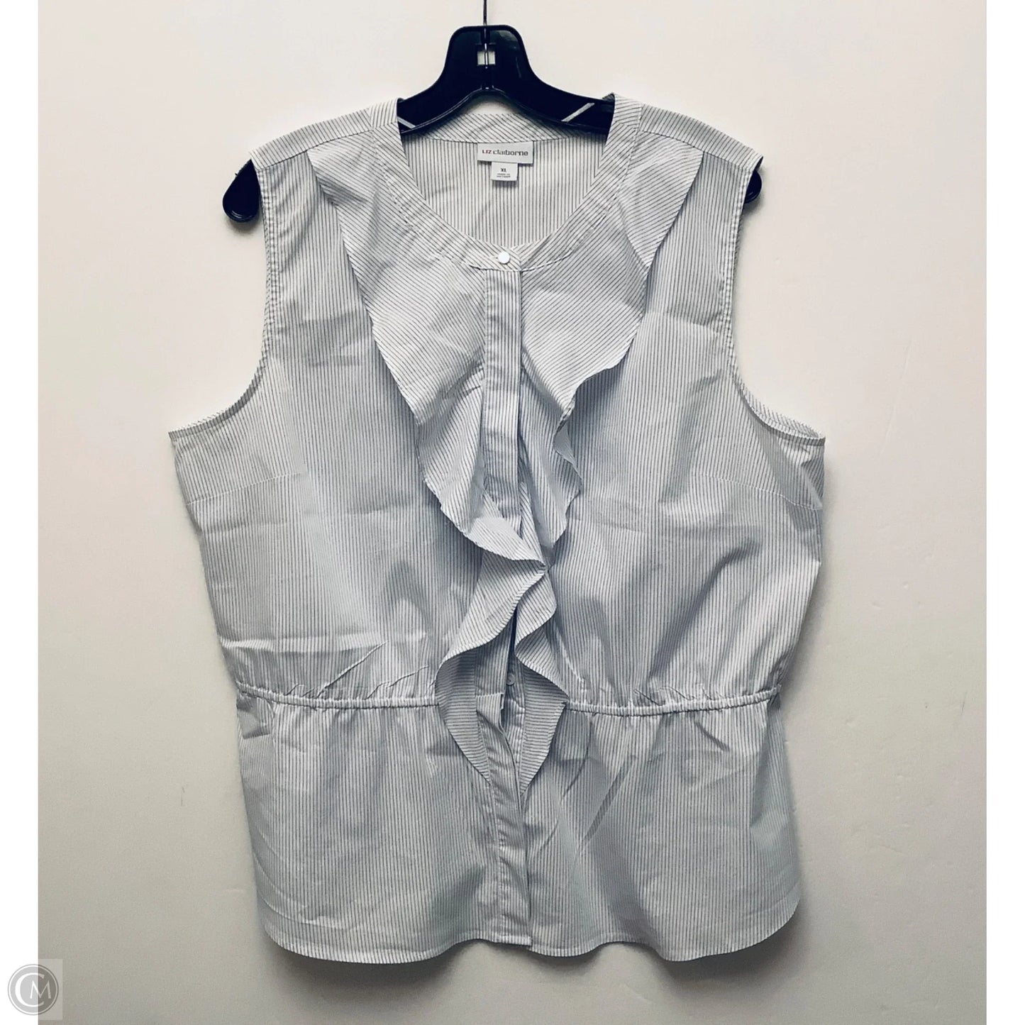 Top Sleeveless By Liz Claiborne In Striped Pattern, Size: Xl