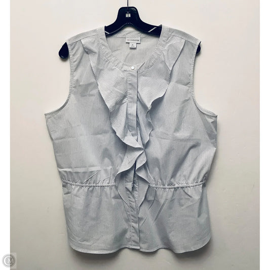 Top Sleeveless By Liz Claiborne In Striped Pattern, Size: Xl
