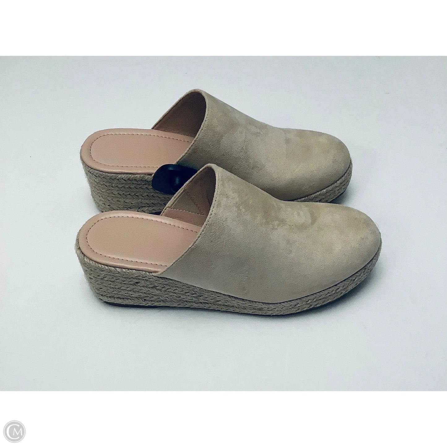 Shoes Heels Wedge By Clothes Mentor In Tan, Size: 8.5