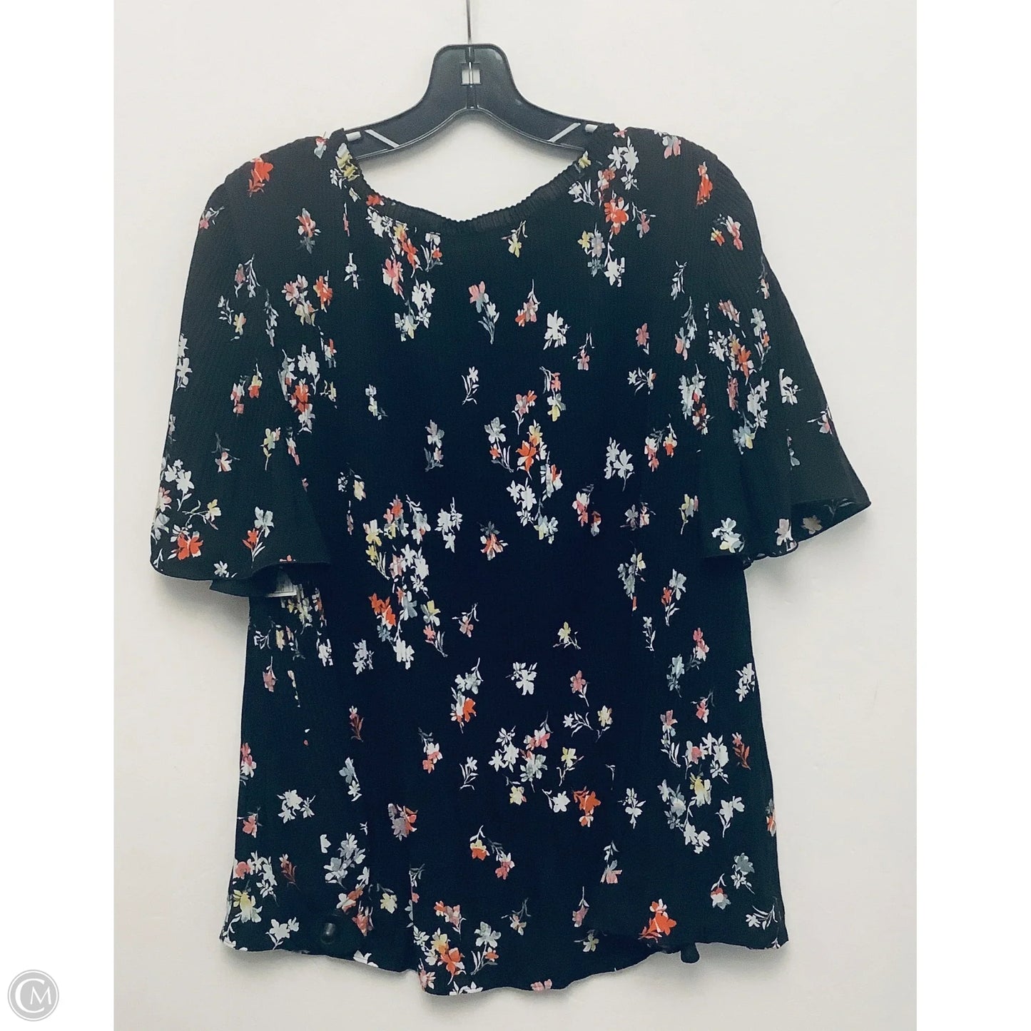 Top Short Sleeve By Ann Taylor In Black, Size: Xl