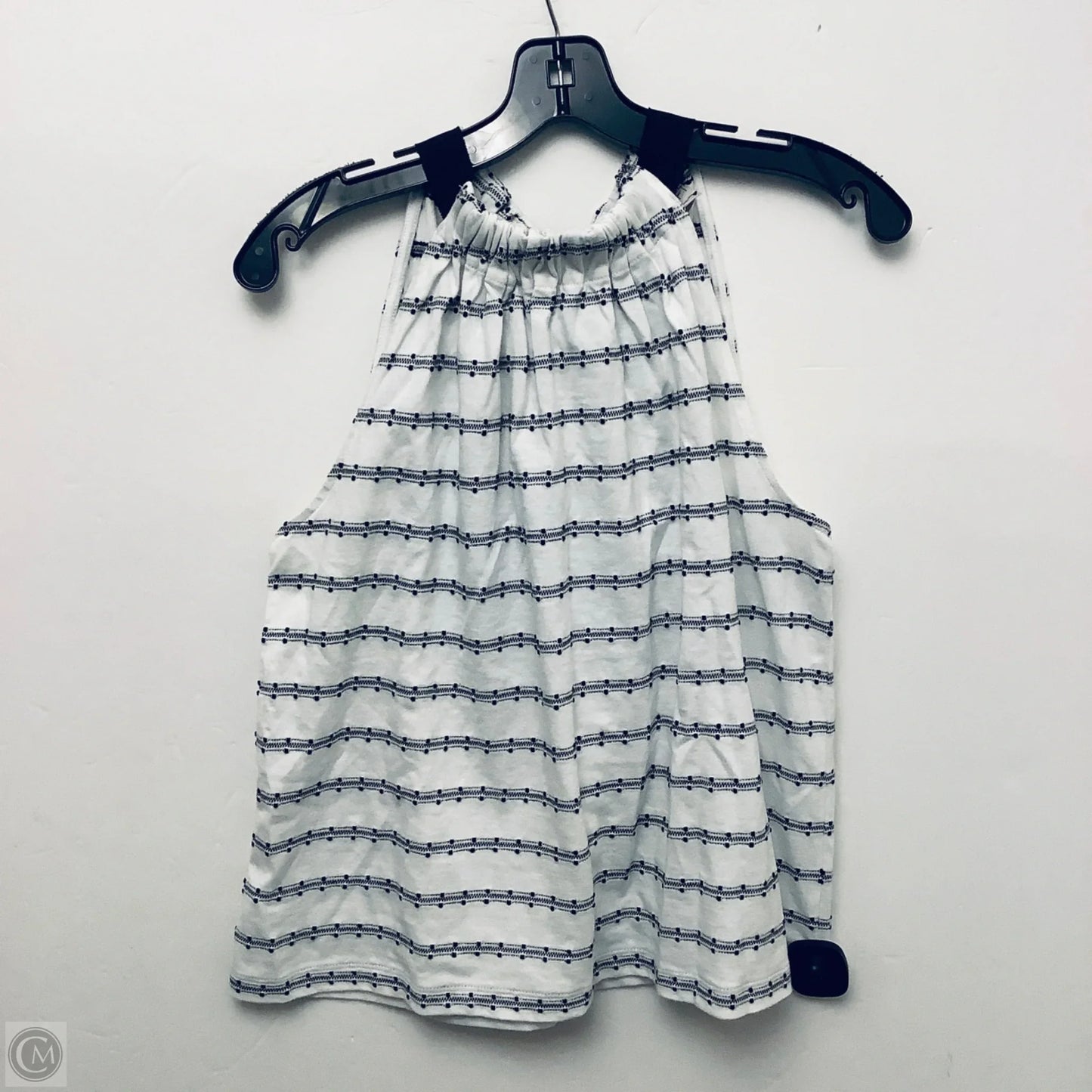 Top Sleeveless By Loft In Black & White, Size: M