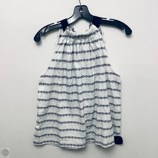 Top Sleeveless By Loft In Black & White, Size: M