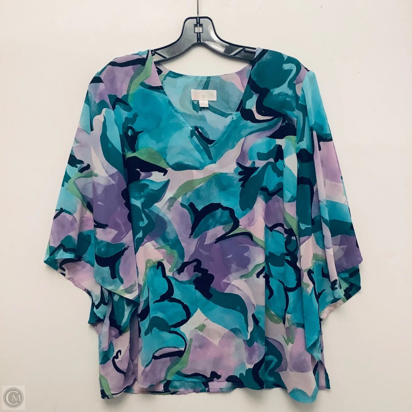 Top Long Sleeve By Clothes Mentor In Floral Print, Size: M