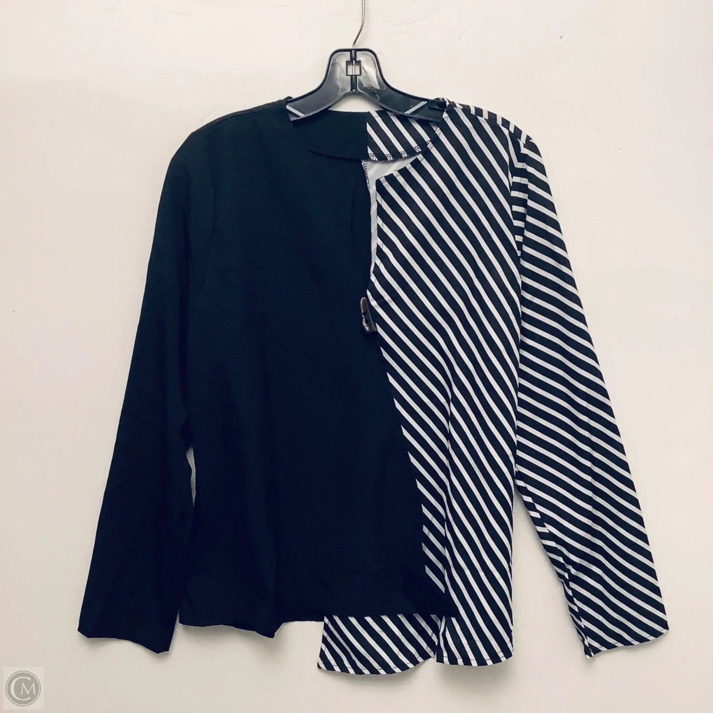 Top Long Sleeve By Clothes Mentor In Black & White, Size: Xxl