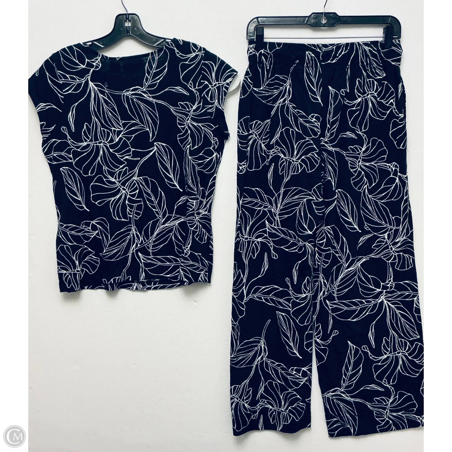 Pants Set 2pc By Calypso St Barth In Black & White, Size: S