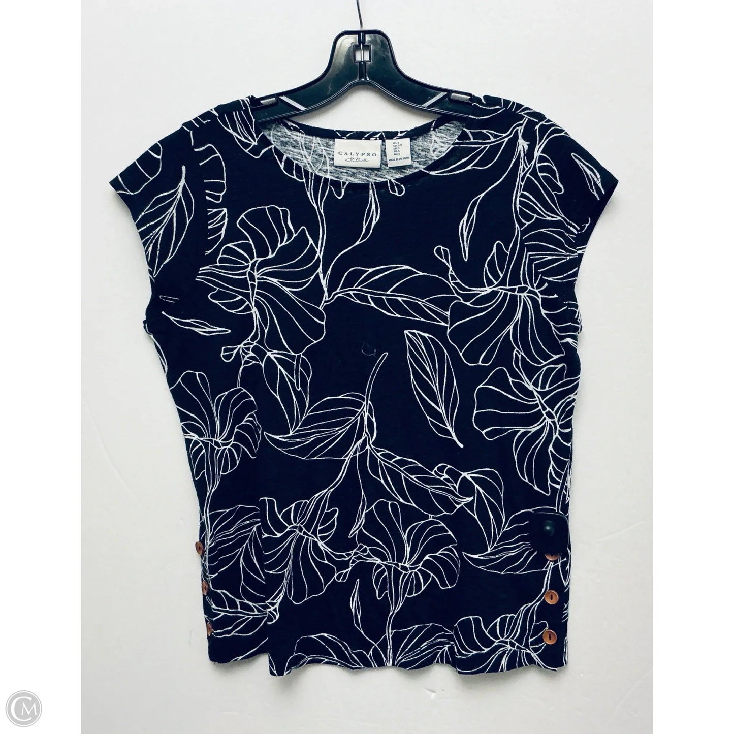 Pants Set 2pc By Calypso St Barth In Black & White, Size: S