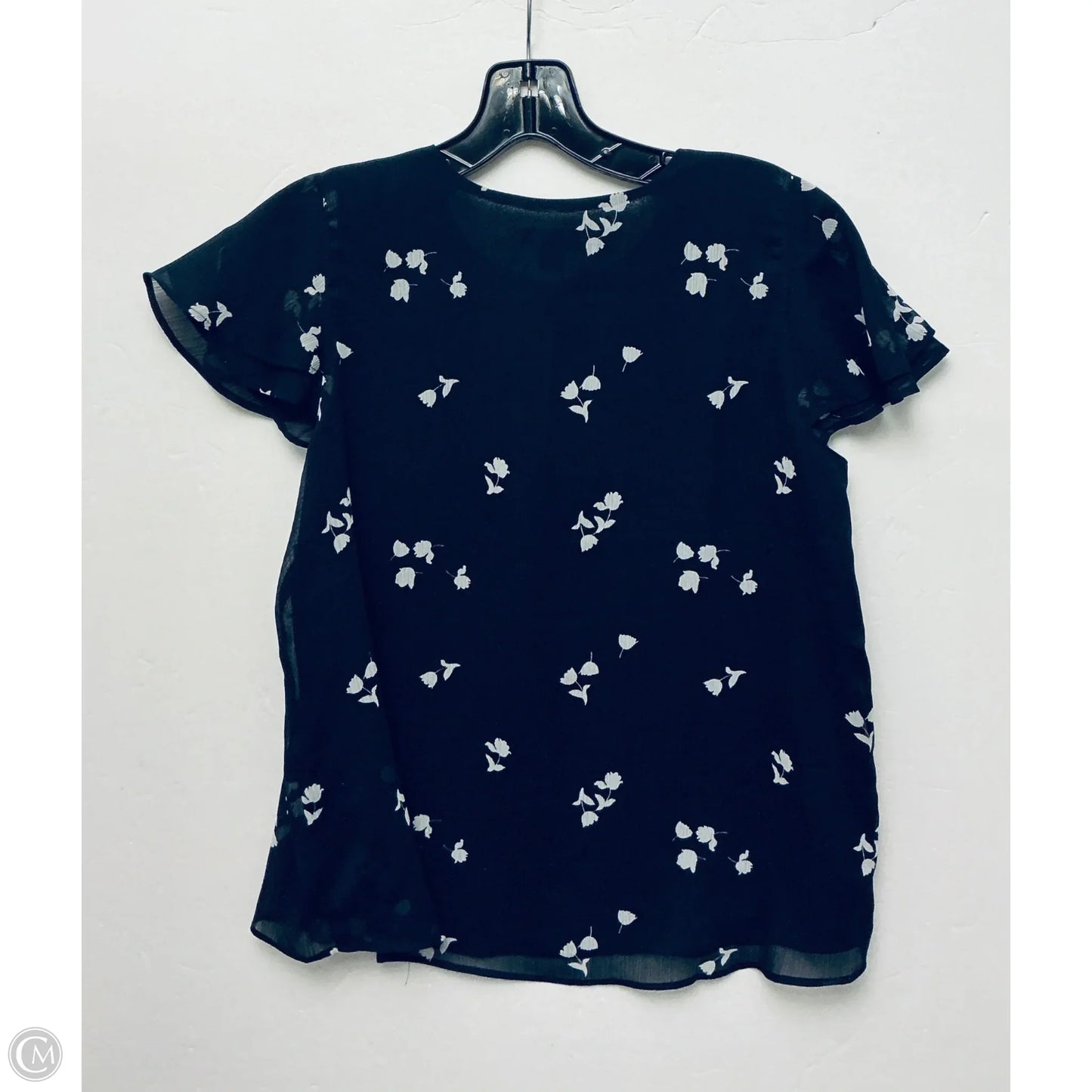 Top Short Sleeve By Ann Taylor In Navy, Size: Sp