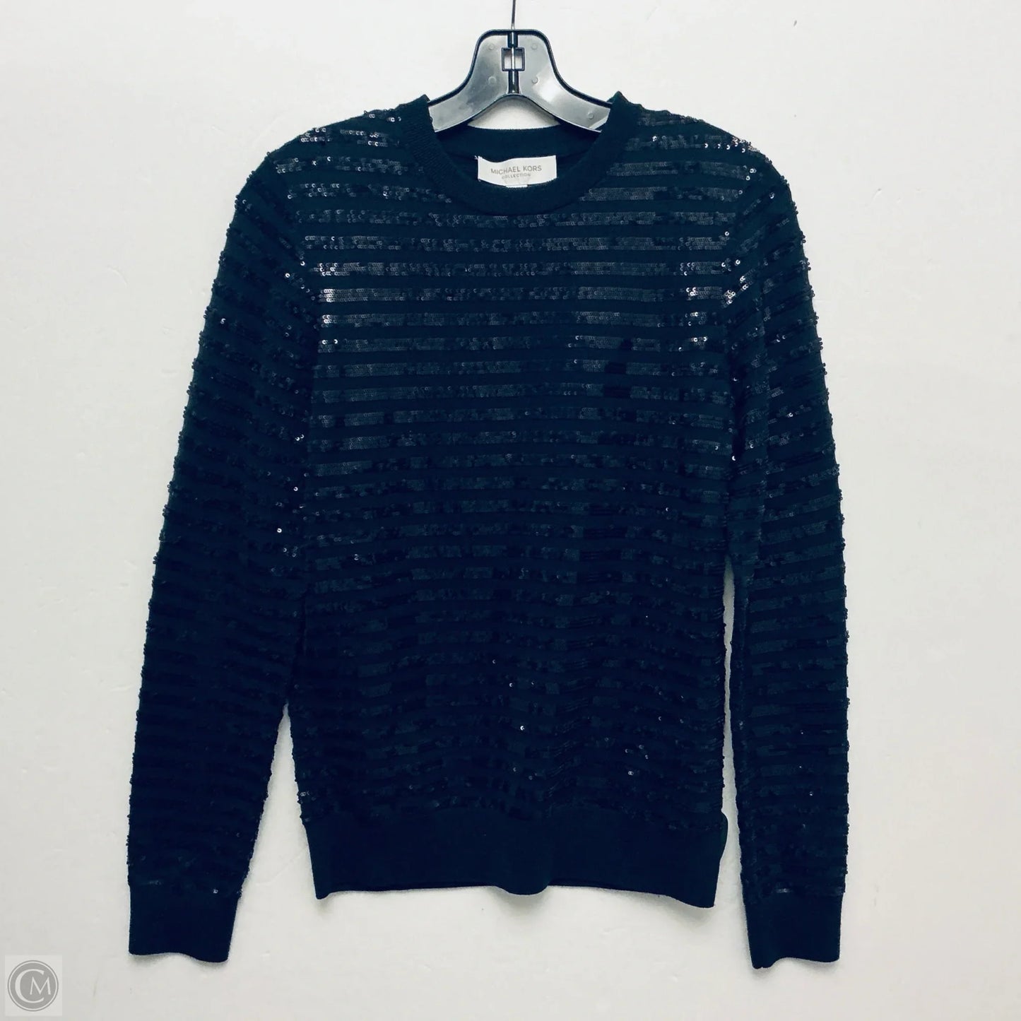 Top Long Sleeve Designer By Michael Kors Collection In Navy, Size: S