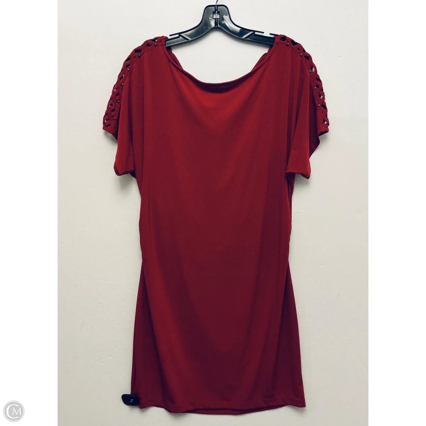 Dress Casual Midi By Banana Republic In Red, Size: L