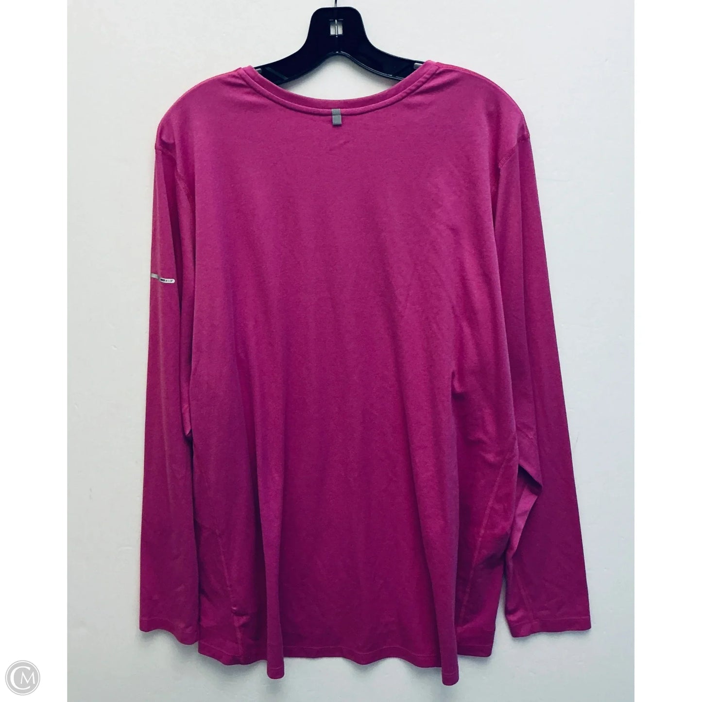 Athletic Top Long Sleeve Crewneck By Nike Apparel In Pink, Size: 3x