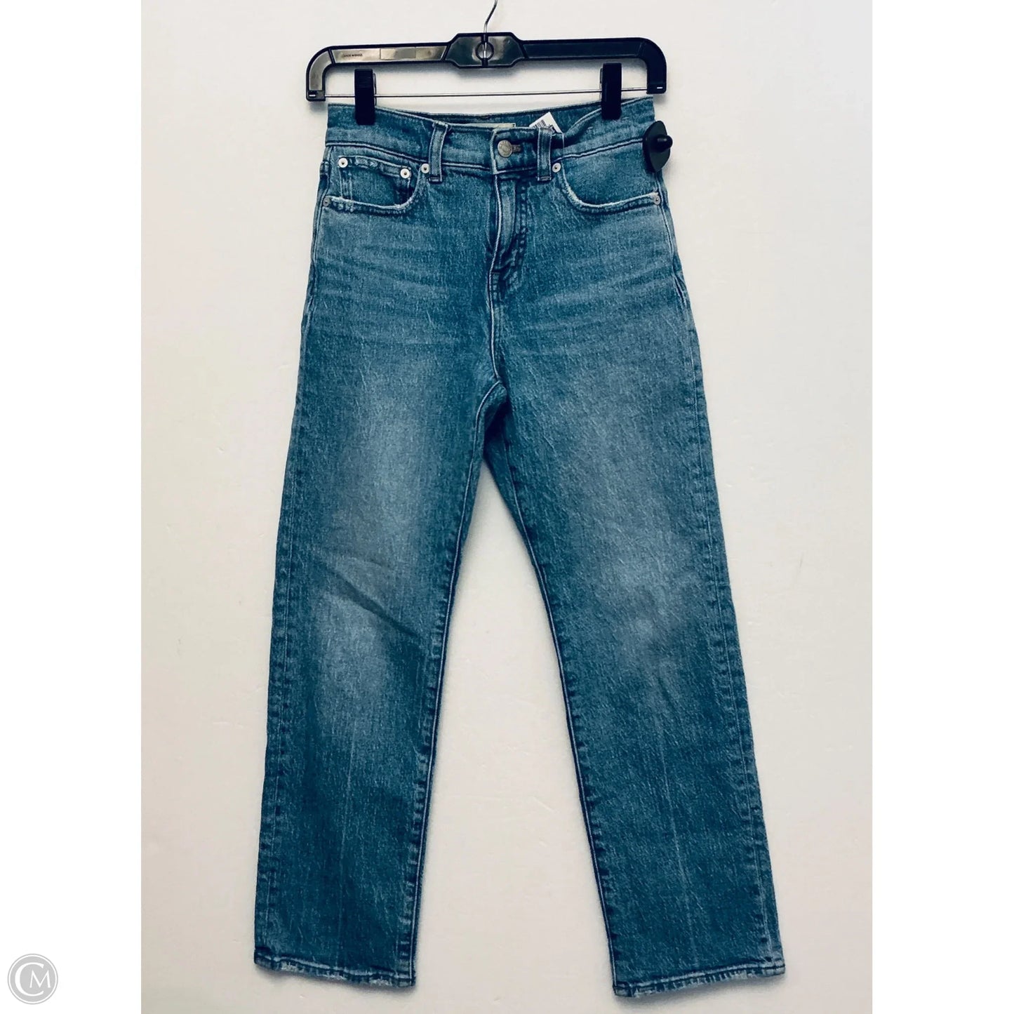 Jeans Straight By Madewell In Blue Denim, Size: 0p