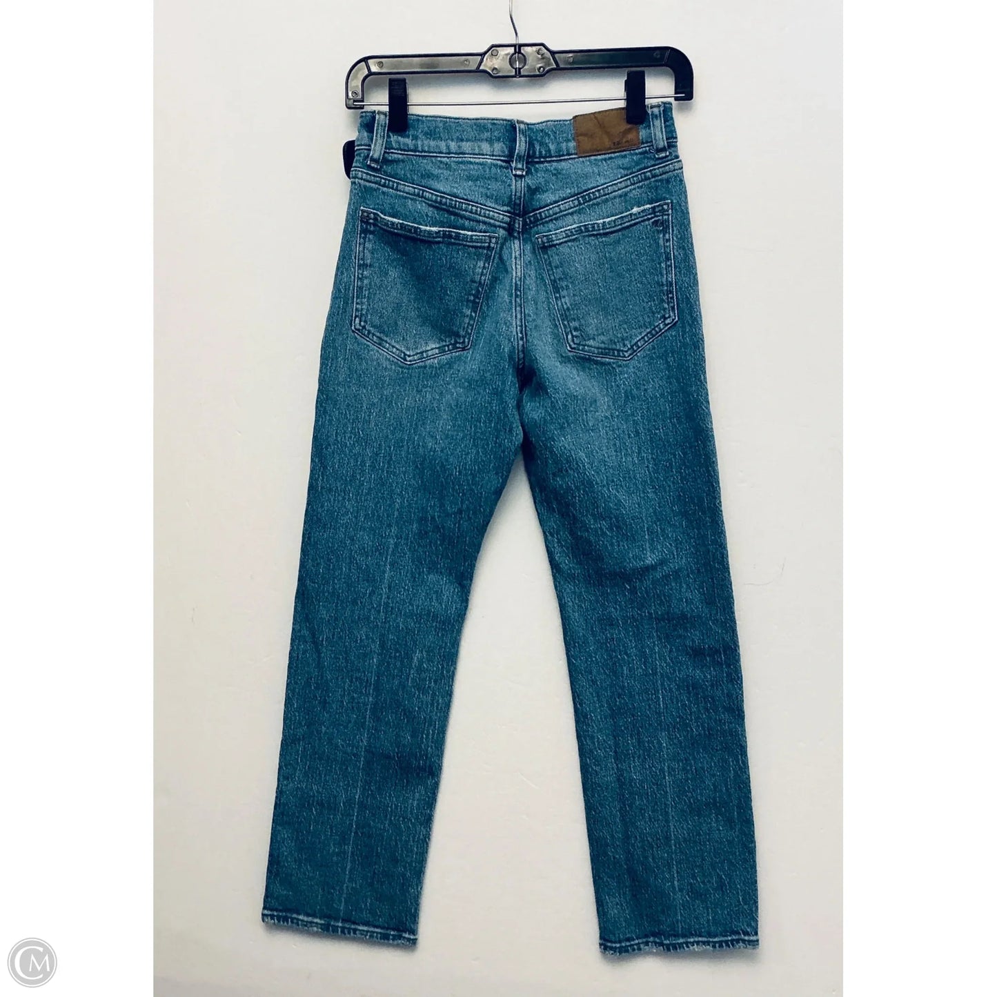 Jeans Straight By Madewell In Blue Denim, Size: 0p