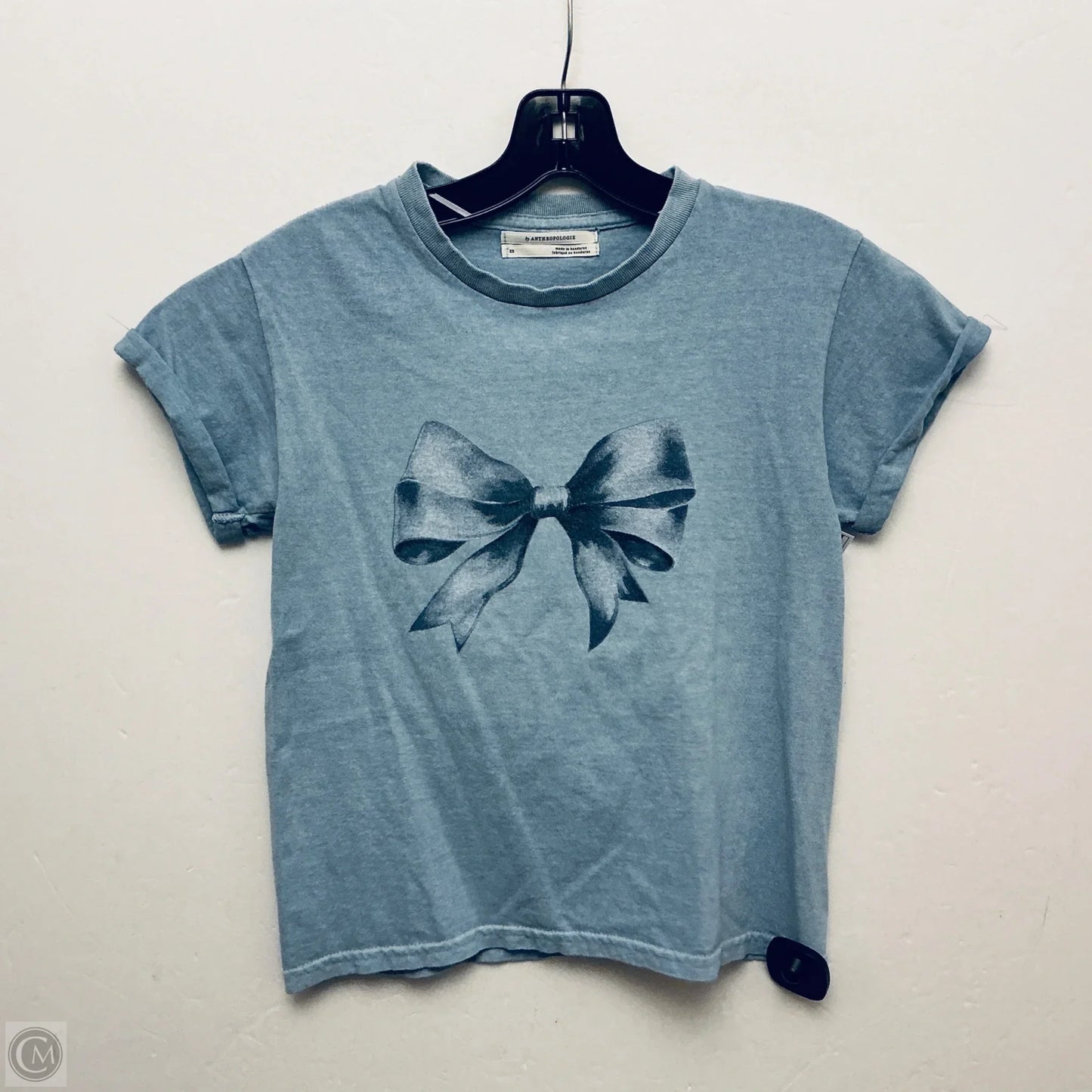 Top Short Sleeve Basic By Anthropologie In Blue, Size: Xs