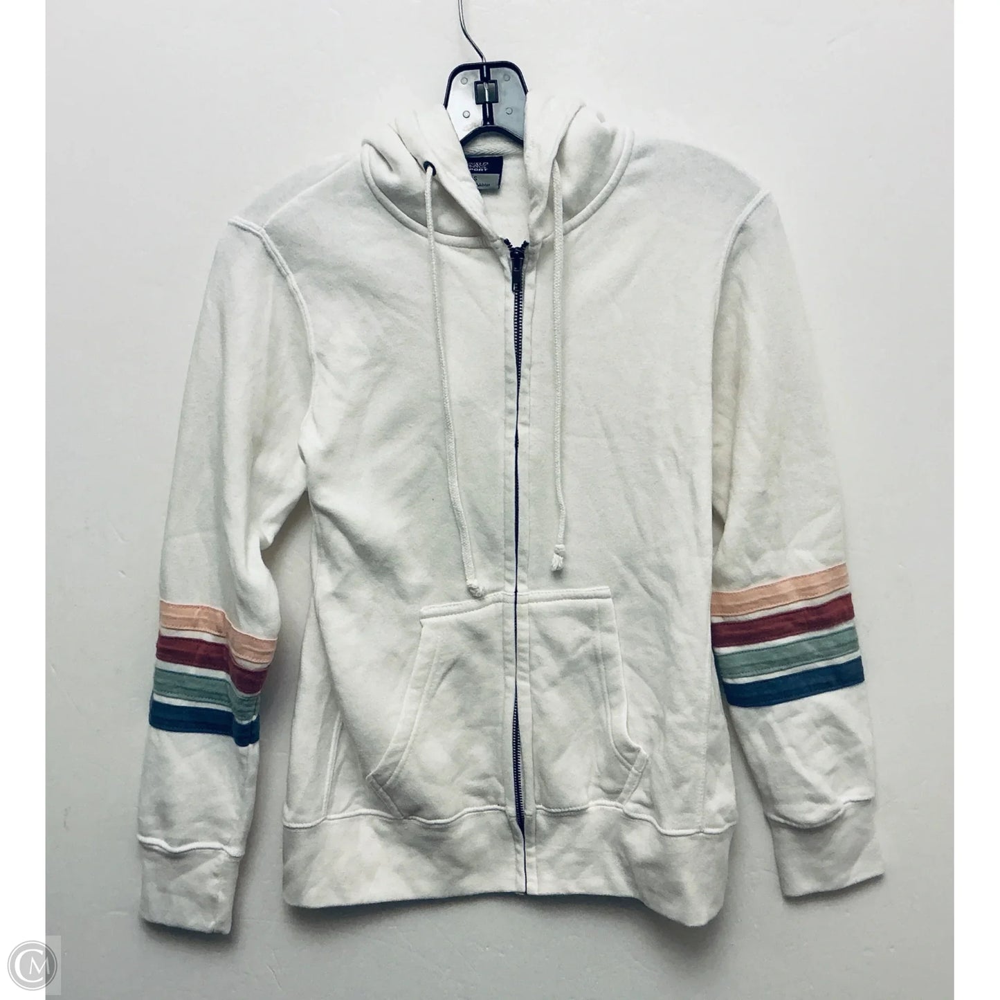 Sweatshirt Hoodie By Clothes Mentor In White, Size: S