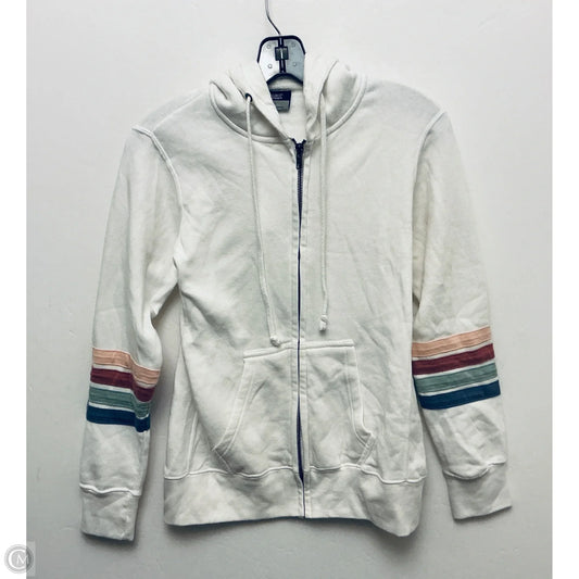 Sweatshirt Hoodie By Clothes Mentor In White, Size: S