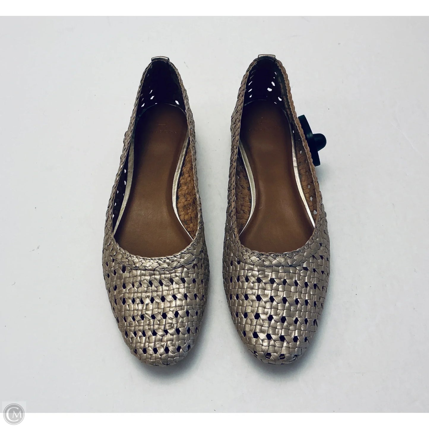 Shoes Flats By H For Halston In Gold, Size: 10