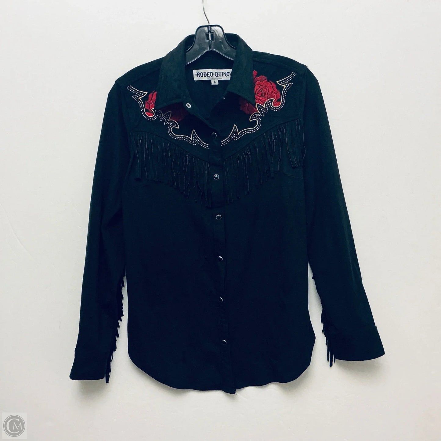 Top Long Sleeve By Clothes Mentor In Black, Size: L