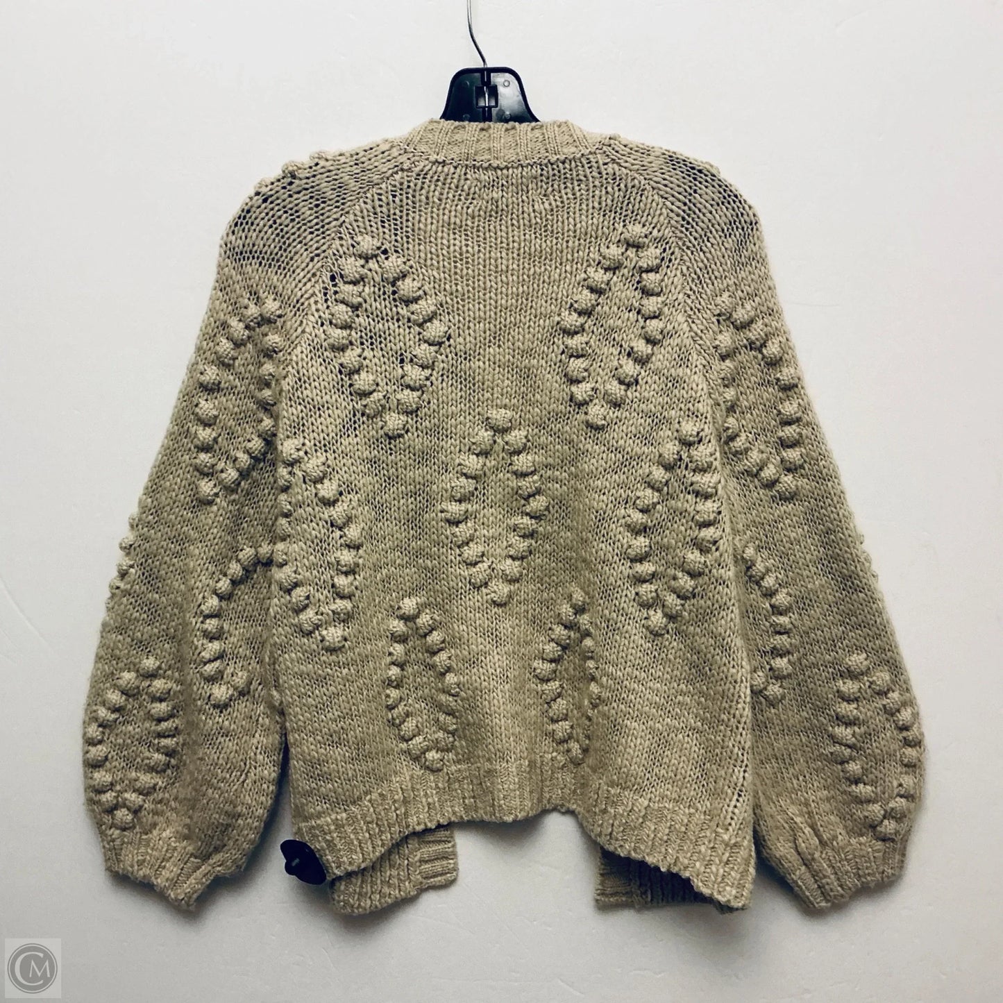 Sweater Cardigan By Lucky Brand In Tan, Size: S