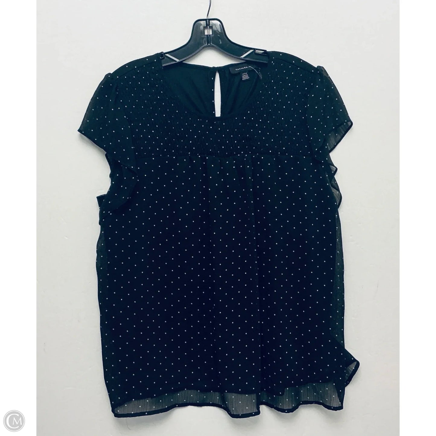Top Short Sleeve By Tamara H In Black, Size: Xl