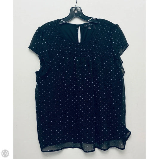 Top Short Sleeve By Tamara H In Black, Size: Xl