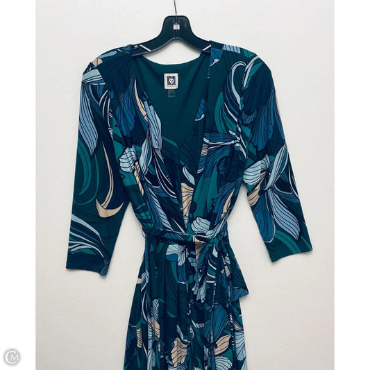 Dress Casual Maxi By Anne Klein In Blue & Green, Size: L