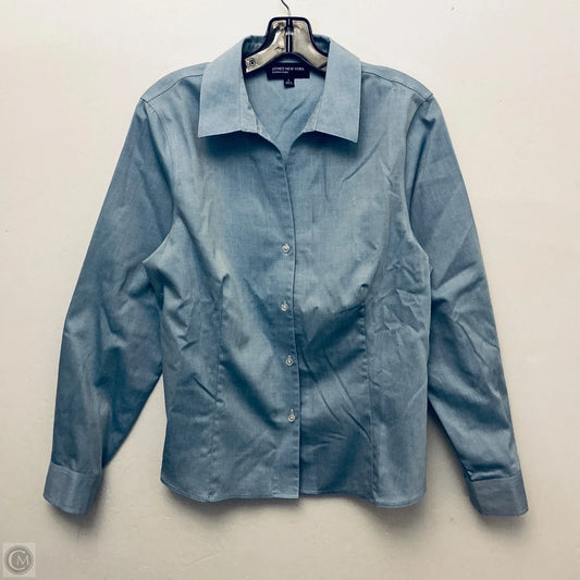 Top Long Sleeve By Jones New York In Blue, Size: L