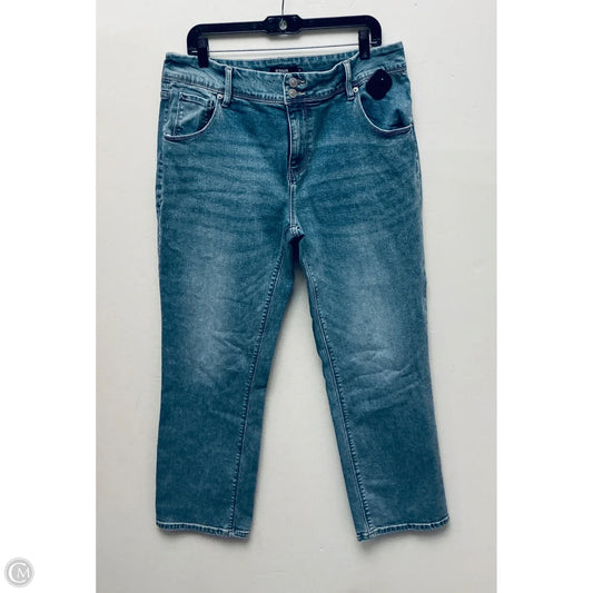 Jeans Straight By Hudson In Blue Denim, Size: 14