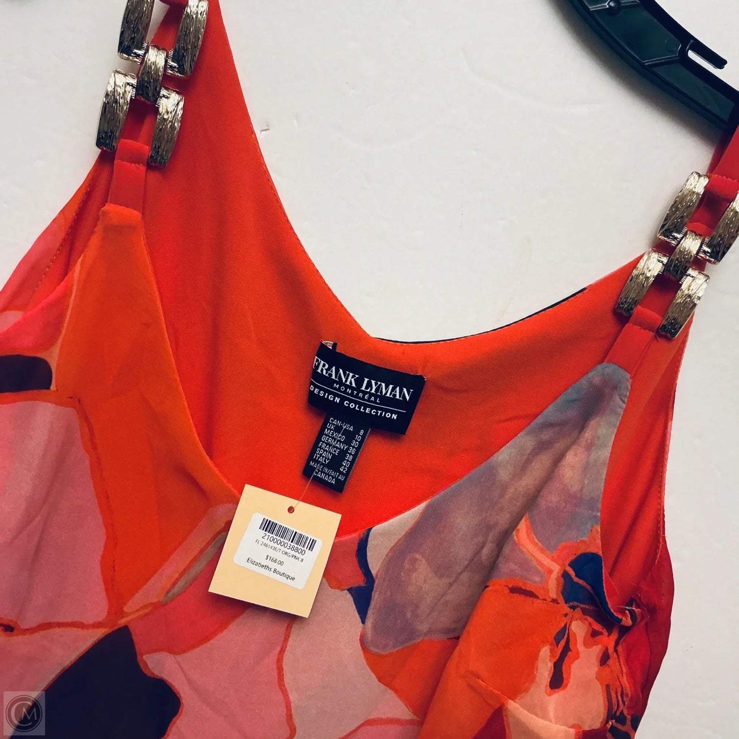 Top Sleeveless By Frank Lyman In Orange, Size: M