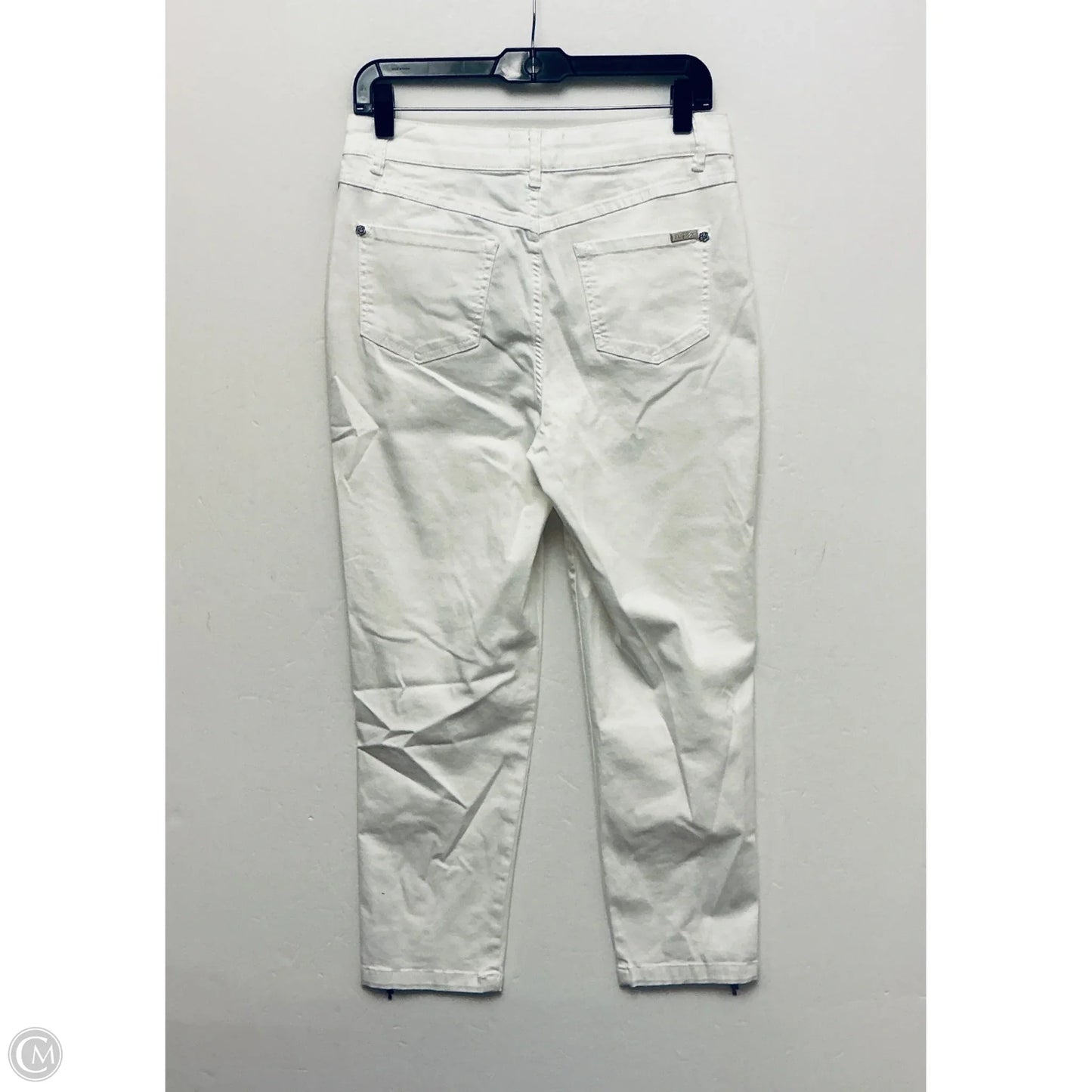 Jeans Straight By Frank Lyman In White Denim, Size: L