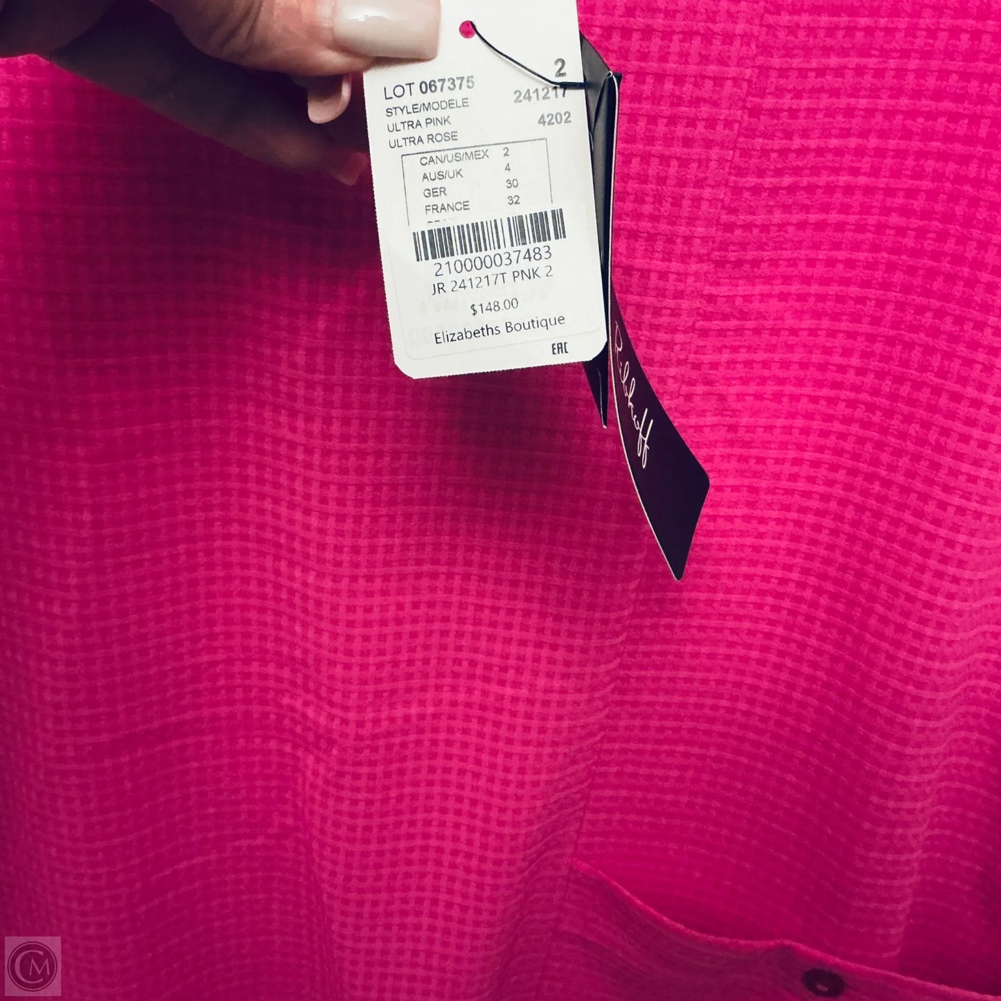 Top Short Sleeve By Joseph Ribkoff In Pink, Size: Xs