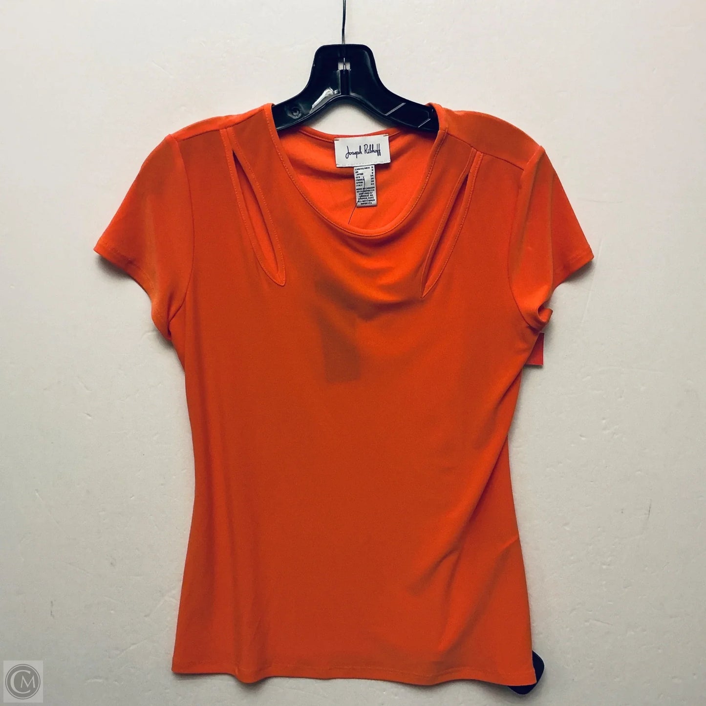 Top Short Sleeve By Joseph Ribkoff In Orange, Size: S