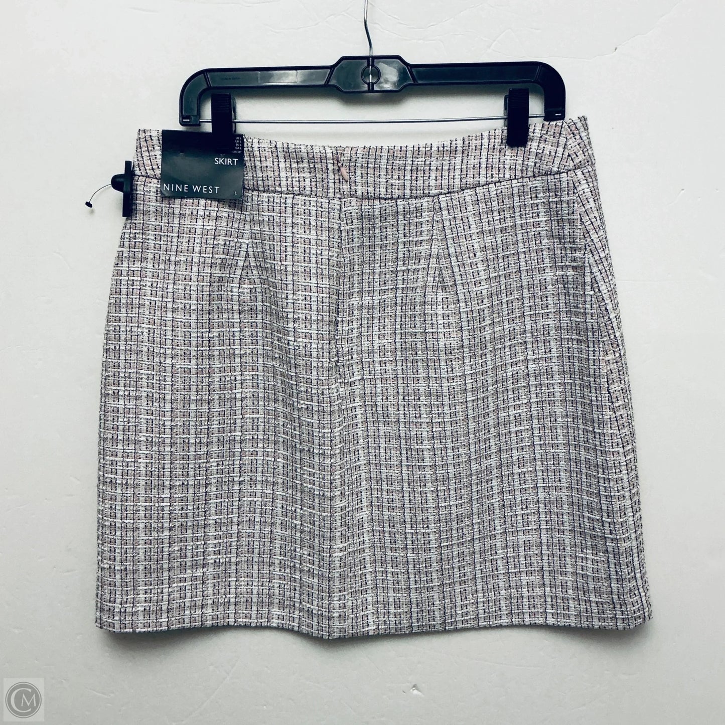 Skirt Midi By Nine West Apparel In Pink & White, Size: L