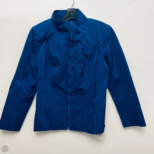 Jacket Designer By Lafayette 148 In Blue, Size: 10