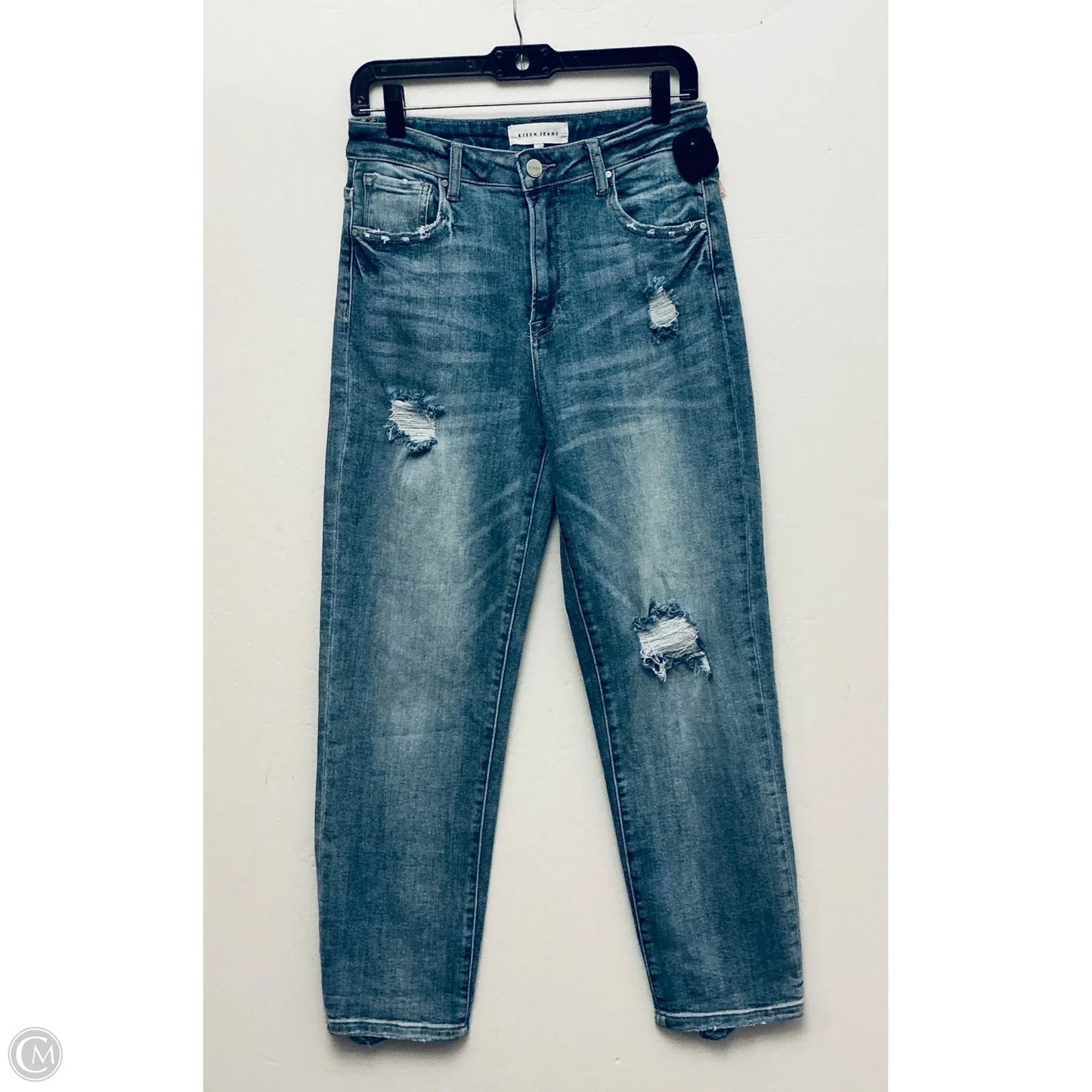Jeans Straight By Risen In Blue Denim, Size: 8