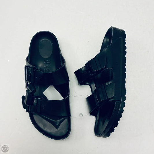 Sandals Flats By Birkenstock In Black, Size: 7