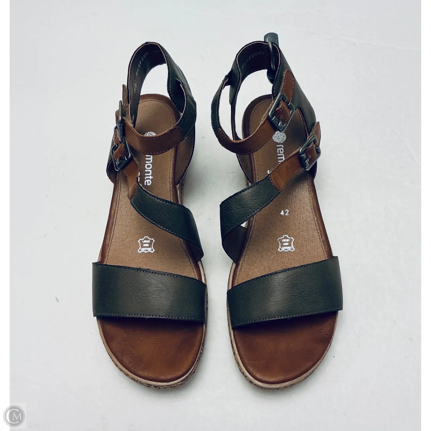 Sandals Heels Wedge By Cmc In Green, Size: 10