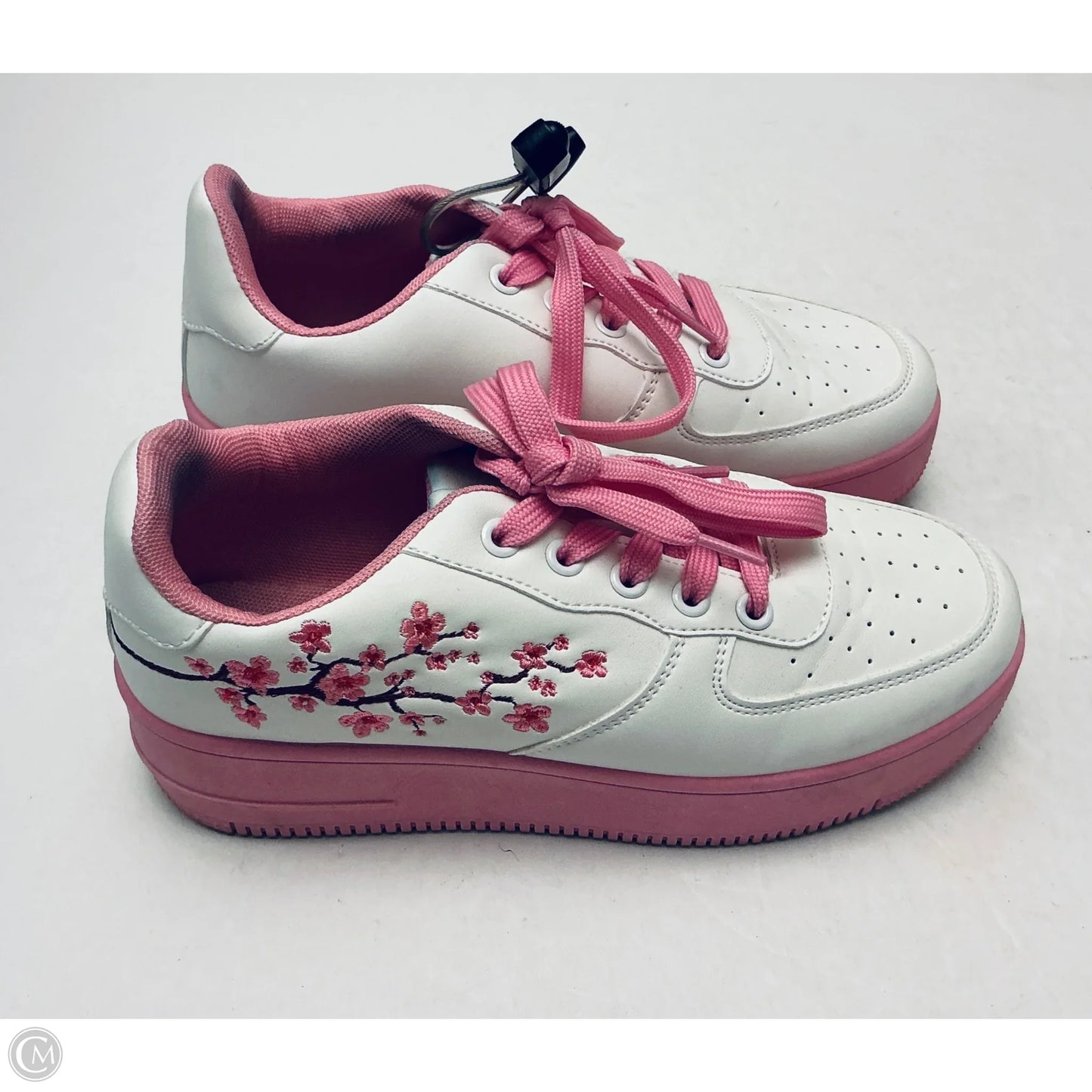 Shoes Sneakers Platform By Clothes Mentor In Pink & White, Size: 5.5
