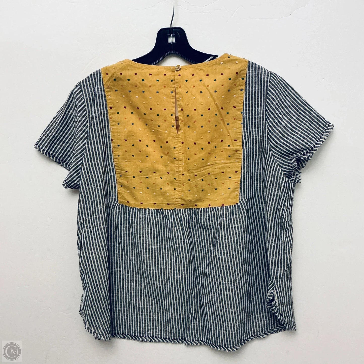 Top Short Sleeve By Ivy Jane In Striped Pattern, Size: M